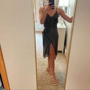 Abercrombie floral wrap midi dress